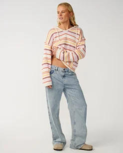 Retro Swell Stripe Poncho