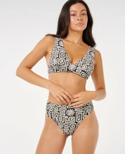 Sunset Jacquard Deep V Bikini Top