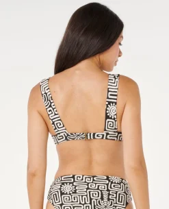 Sunset Jacquard Deep V Bikini Top