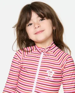 Sunset Stripe Long Sleeve Surfsuit - Kids