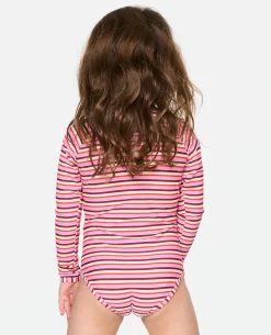 Sunset Stripe Long Sleeve Surfsuit - Kids