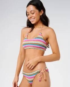 Sunset Surf Crochet Cheeky Coverage Bikini Bottom