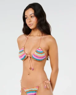 Sunset Surf Crochet Triangle Bikini Top