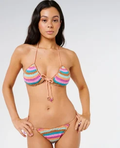 Sunset Surf Crochet Triangle Bikini Top