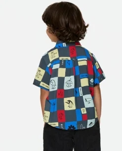 Surf Check Short Sleeve Shirt - Kids
