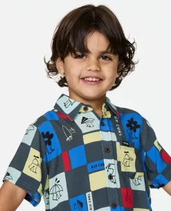 Surf Check Short Sleeve Shirt - Kids