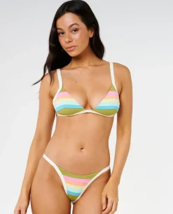 Surf Stripe Cheeky Coverage Bikini Bottom