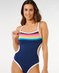 Surf Stripe Cheeky One Piece Swimsuit