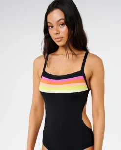 Surf Stripe Cheeky One Piece Swimsuit