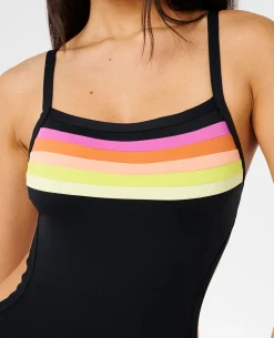 Surf Stripe Cheeky One Piece Swimsuit