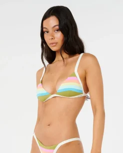 Surf Stripe Fixed Triangle Bikini Top