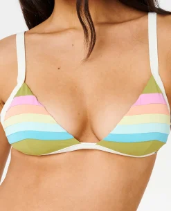 Surf Stripe Fixed Triangle Bikini Top