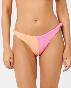 Topanga Texture Hi Leg Skimpy Coverage Bikini Bottom
