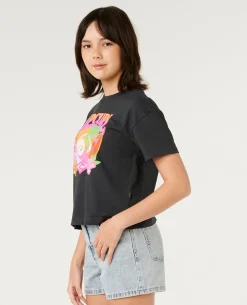 Tropical Dawn Crop Tee- Kids