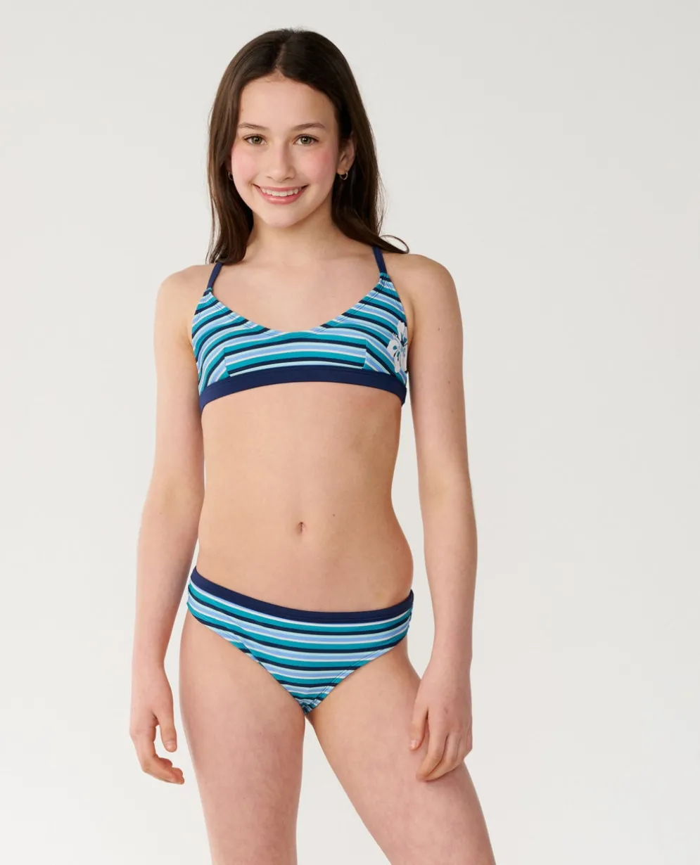 Tropical Stripe Bikini Set - Kids
