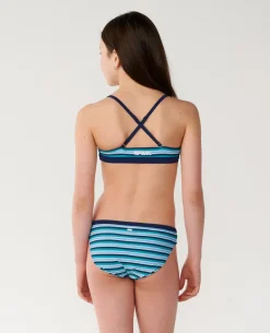 Tropical Stripe Bikini Set - Kids