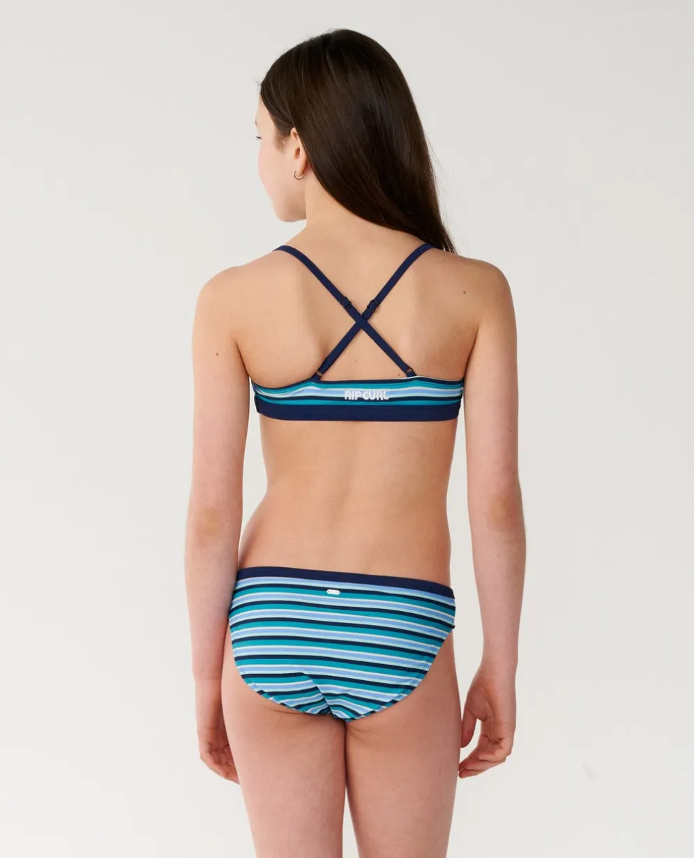 Tropical Stripe Bikini Set - Kids