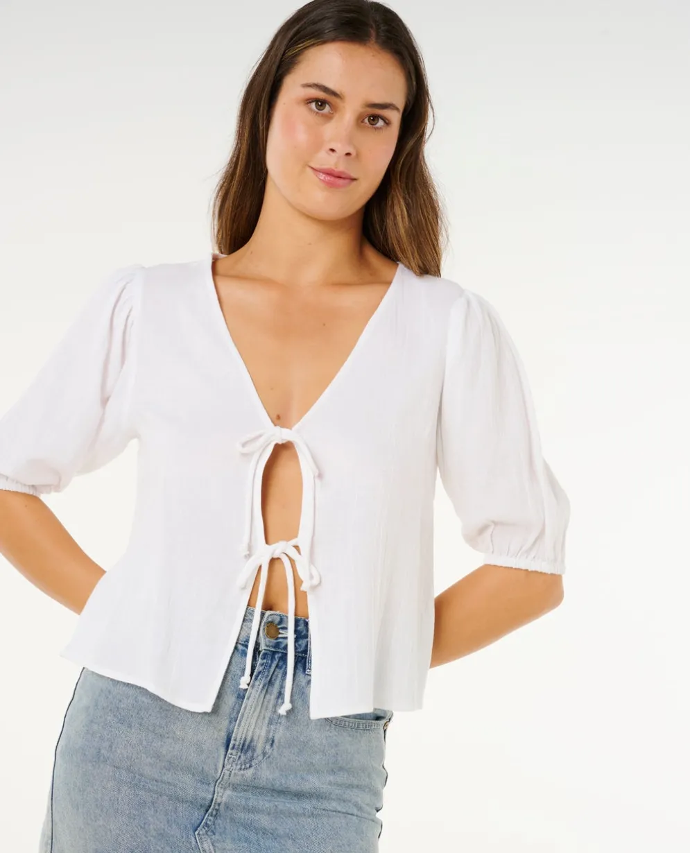 Vibe Surf Tie Front Top