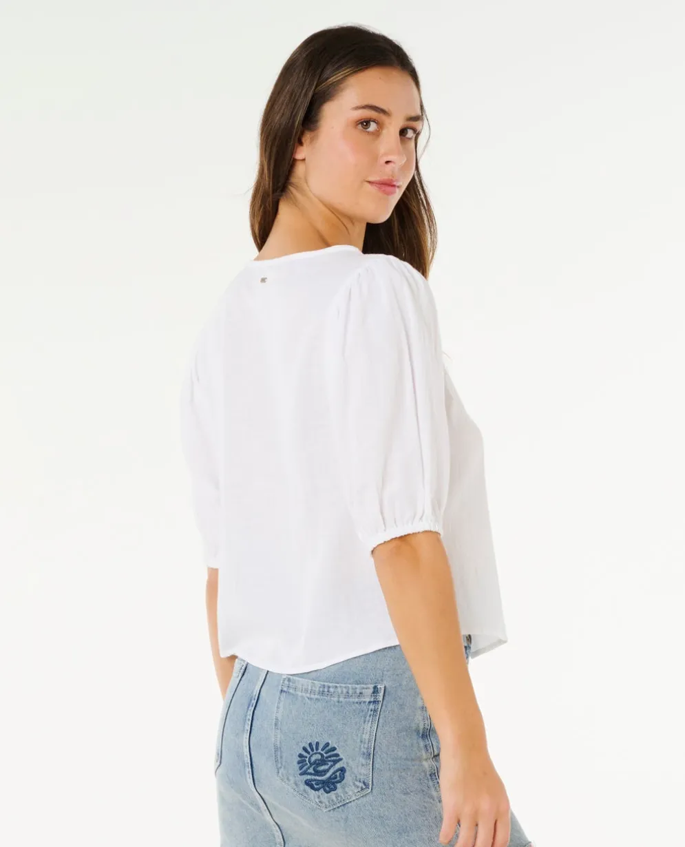 Vibe Surf Tie Front Top