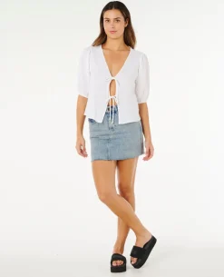 Vibe Surf Tie Front Top