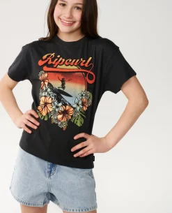 Wave Crop Tee - Kids