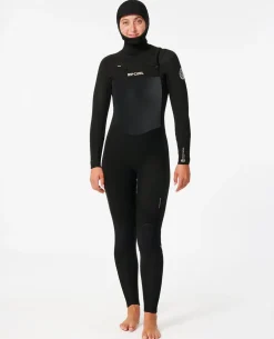 Women's Dawn Patrol 5/4 Hooded Chest Zip Fullsuit Wetsuit
