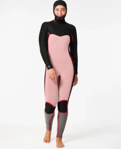 Women's Dawn Patrol 5/4 Hooded Chest Zip Fullsuit Wetsuit